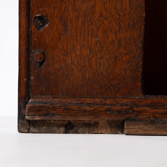 Brown Late 19th Century Small English Oak Corner Cupboard For Sale - Image 8 of 12