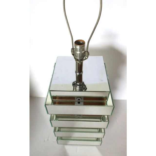 Metal 70s Modern Postmodern Mirrored Table Lamp, Circa 1970s For Sale - Image 7 of 13