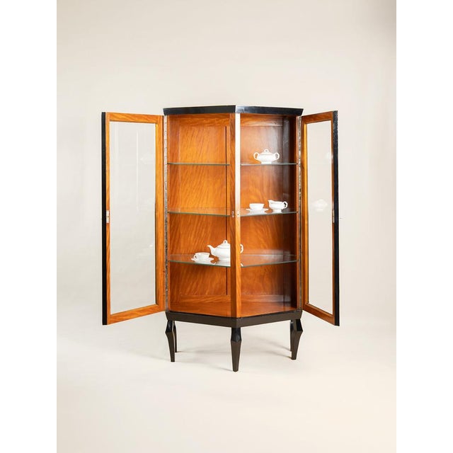 Cubist Display Cabinet, Czechoslovakia, 1920s For Sale - Image 4 of 10