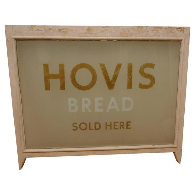 Gold Hovis Etched Glass Bakery Advertising Window Sign, 1900s For Sale - Image 8 of 8