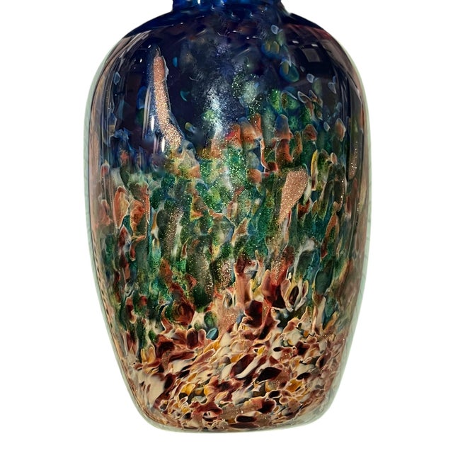 Late 20th Century Hand Blown Art Glass Vase For Sale - Image 10 of 12