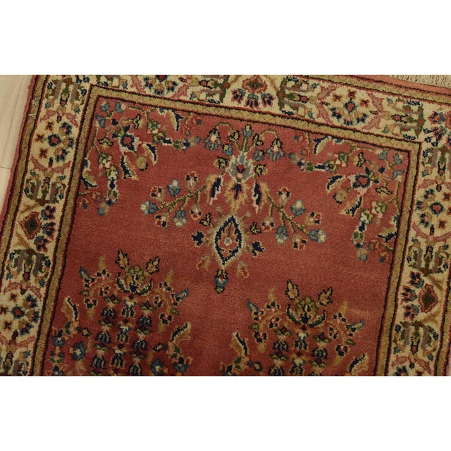 2020s Fine Sarouk Rug 2’4” X 4’8” Pink Wool Traditional Hand-Knotted Oriental Carpet For Sale - Image 5 of 9
