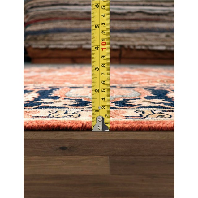Traditional Pasargad Home Serapi Rust/Navy Wool Area Rug, 9'11'' X 14' 2'' For Sale - Image 3 of 6