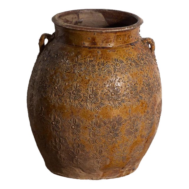 Antique Chinese Glazed Stoneware Vase, China, 1900 For Sale
