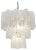 Big Three-Tier Murano Glass Tube Chandelier in White Albaster, 1980s For Sale