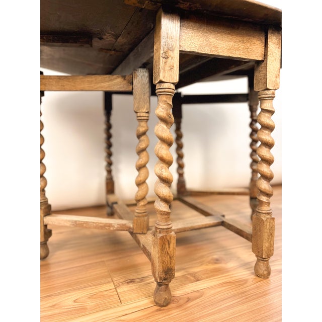 French Provincial Late 19th Century French Oak Small Gate Leg Table For Sale - Image 3 of 4