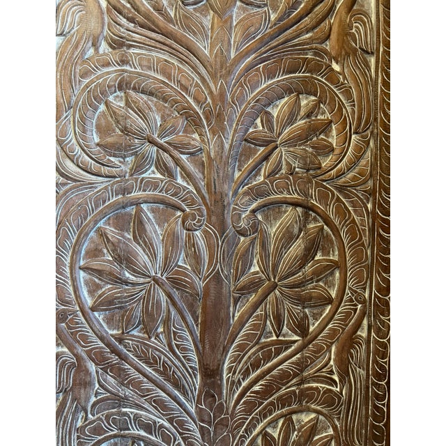 Elevate your interiors with this vintage Tree of Life carved wood door panel, a soulful blend of artistry and heritage...