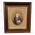 Late 19th Century Walnut & Ebonized Portrait Frame With Hand-Colored Oval Girl Image For Sale