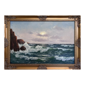 Mid 20th Century Gerhard Lukas Larsen (German 1911-1965) Oil Canvas Vintage, Maritime, Seascape