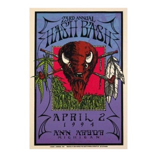 23rd Annual Hash Bash Ann Arbor 1994 Poster Signed For Sale