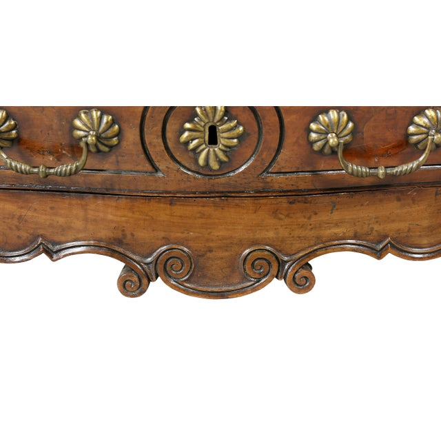 Wood Louis XV Provincial Fruitwood Bombe Commode For Sale - Image 7 of 13