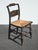 French Country Vintage L. Hitchcock French Country Black Turtle Back Rush Seat Chair Stenciled For Sale - Image 3 of 17