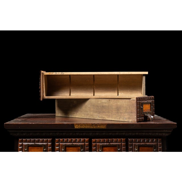 Late 19th Century Oak Tramp Art Screw Cabinet by J. D. Warren For Sale - Image 9 of 11