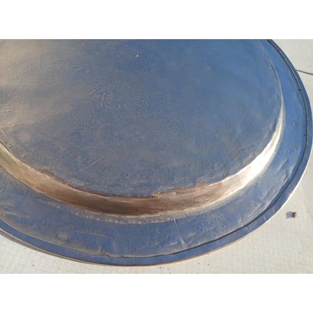 Hand Hammered 19th Century Persian Silver Tray Hunting Scenes For Sale - Image 13 of 13