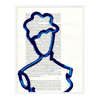 Blue Bust 1 by Virginia Chamlee in White Frame, Medium Art Print For Sale