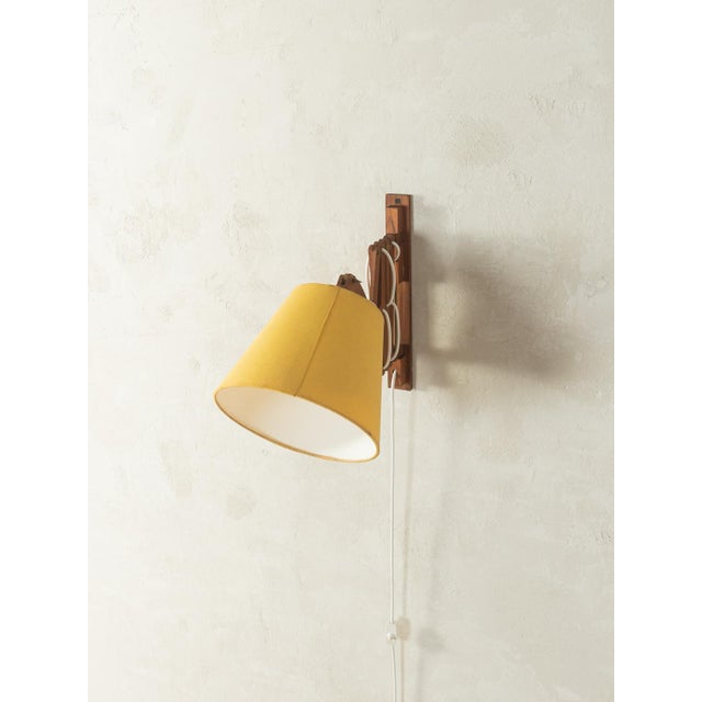 Wood Vintage Yellow Wall Light, 1960s For Sale - Image 7 of 10
