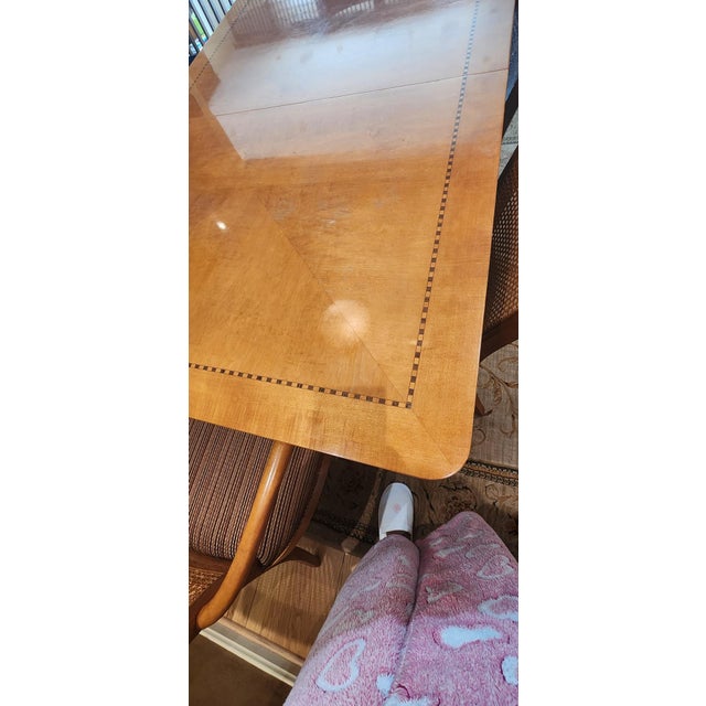 Hickory White Co. Biedermeier Style Genesis Dining Set, Includes Table ( 1Leaf Extension) and Pads) With Six Chairs $4500 For Sale - Image 10 of 11