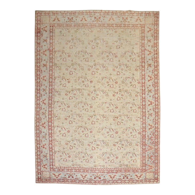 Antique Zabihi Collection Persian Kashan Large Carpet For Sale