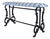 Antique Cast Iron Window Bench, Victorian, Ikat Upholstery, Usa For Sale
