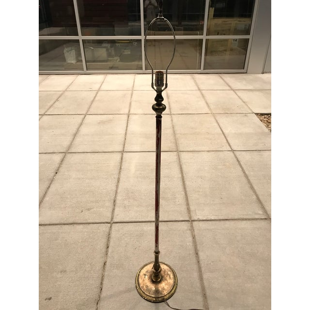 Mutual Sunset Lamp Company Art Deco Signed Gilt Brass Machine Age Floor Lamp Chairish