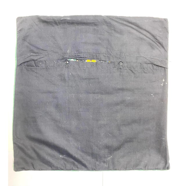 Textile Vintage Suzani Floral Embroidery Throw Pillow Cover For Sale - Image 7 of 11