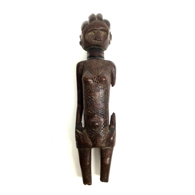 Antique African Hand Carved Wood Woman Figure For Sale - Image 10 of 10
