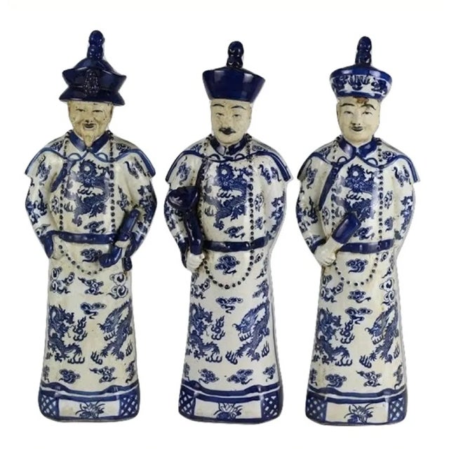 Chinese Standing Emperors, Set of 3 For Sale - Image 3 of 3