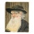 Captivating Bearded Man With Hat Antique Oil Painting Rustic Home Decor For Sale