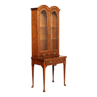 Baker Milling Road Georgian Style Walnut Flip Top Secretary Desk For Sale