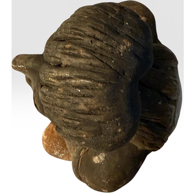 Ceramic Mid 20th Century Pre-Columbian Style Nayarit Terracotta Kneeling Woman Grinding Metate Effigy Sculpture For Sale - Image 7 of 11