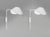 Mid-Century Modern White Anthony Wall Lamps by Serge Mouille, Set of 2 For Sale - Image 3 of 7