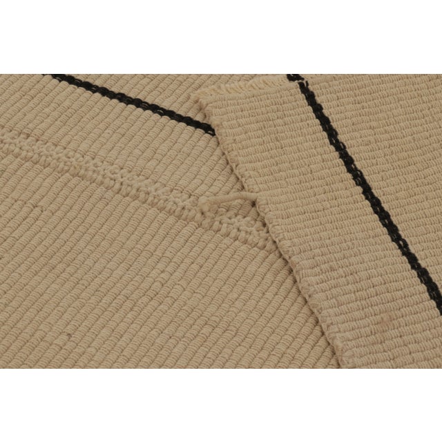 Rug & Kilim Contemporary Rez Kilim Flatweave Rug With Tonal Striped Design For Sale - Image 11 of 11