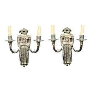 1920’s Caldwell Silver Plated Neoaclassic Sconces
