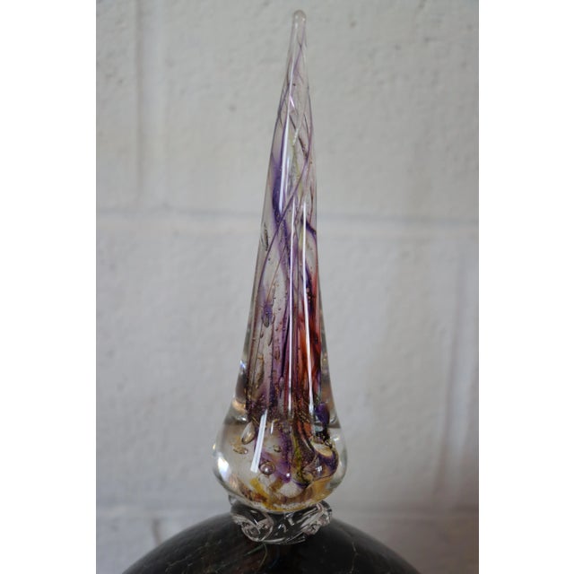 Early 21st Century Purple Art Glass Bottle For Sale - Image 5 of 8