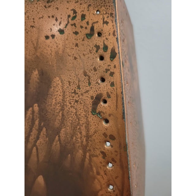 Vintage 1970s Kohler Sculptural Burl Wood Lamp With Pierced Copper Shade For Sale - Image 13 of 18