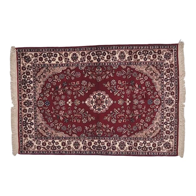 Indo Persian Sarouk , 4'1" X 5'10" For Sale