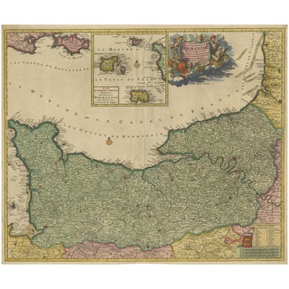 Normandy Map by Frederick De Wit, 1705 For Sale