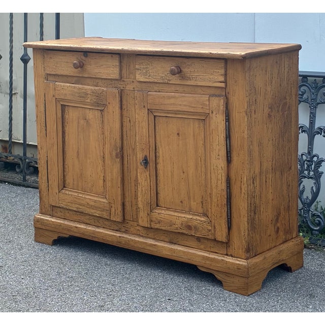 French Provincial Pine Two Door Two Drawer Dresser Base For Sale - Image 3 of 18