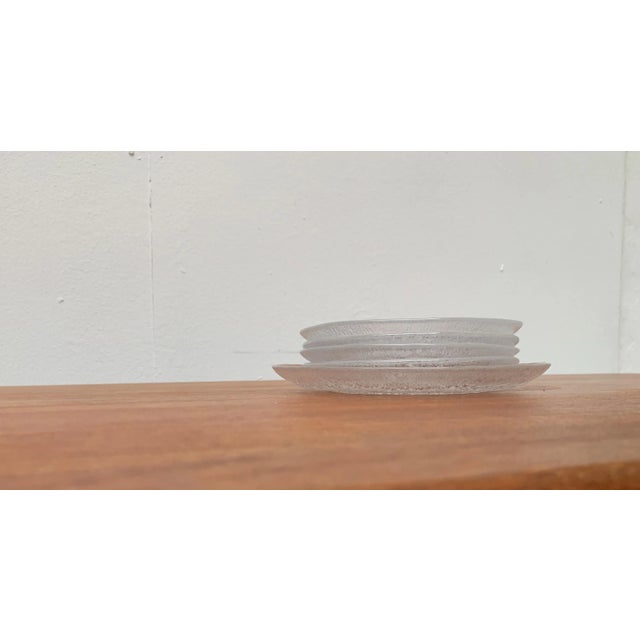 Vintage Finnish Glas Plates Solaris by Tapio Wirkkala for Iittala, Set of 5 For Sale - Image 8 of 18