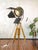 Model 612 The Sputnik Movie Spotlight on Wooden 101 Ama Tripod Floor Lamp by Mole Richardson, 1950s For Sale - Image 6 of 18