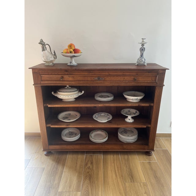 Open Oak Sideboard, 1930s-1950s For Sale - Image 12 of 18