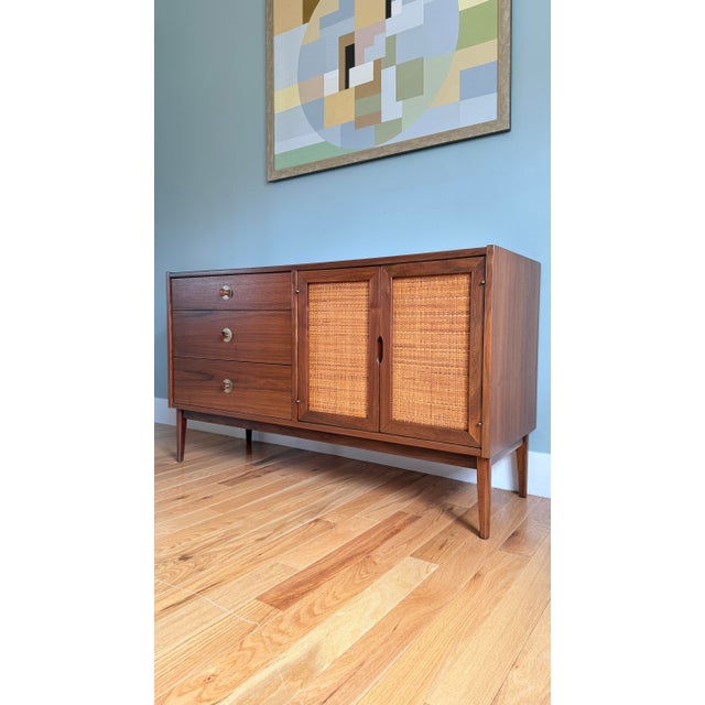 Founders Furniture Company Vintage MCM Petite Credenza Attributed to Jack Cartwright for Founders For Sale - Image 4 of 12