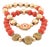 Evil Eye & Shell Symbol Gold Beaded Protection Bracelet Set For Sale