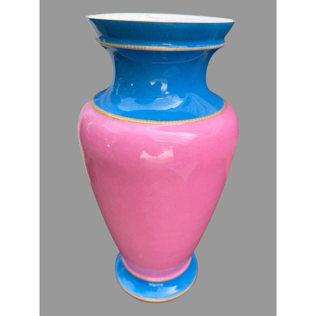 Antique Old Paris Porcelain Scenic 13" Vase Decorated with Playful Children A 19th-century French Old Paris porcelain...