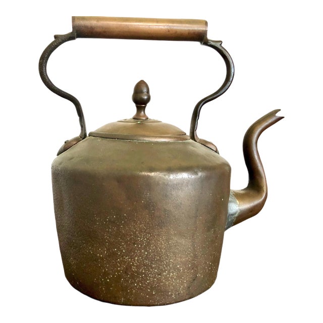 Decorative Antique Copper & Brass Kettle For Sale