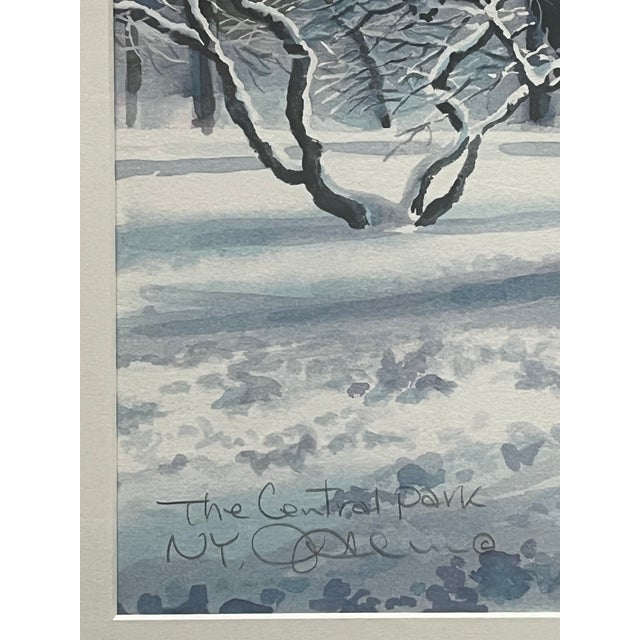 Realism Late 20th Century Central Park Scene Original Limited Edition Print For Sale - Image 3 of 5