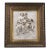 Vintage Classical Figural Relief Plaque in Ornate Black & Gold Frame – Mother & Cherubs For Sale