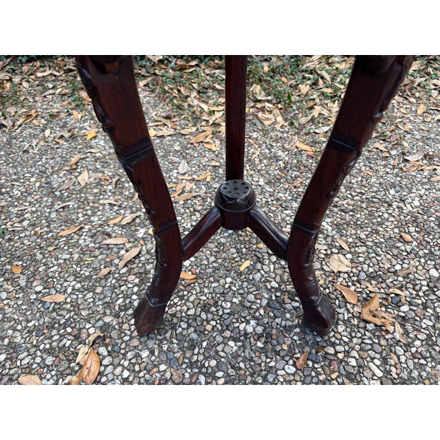 Wood 19th Century Chinese Carved Rosewood Table For Sale - Image 7 of 12