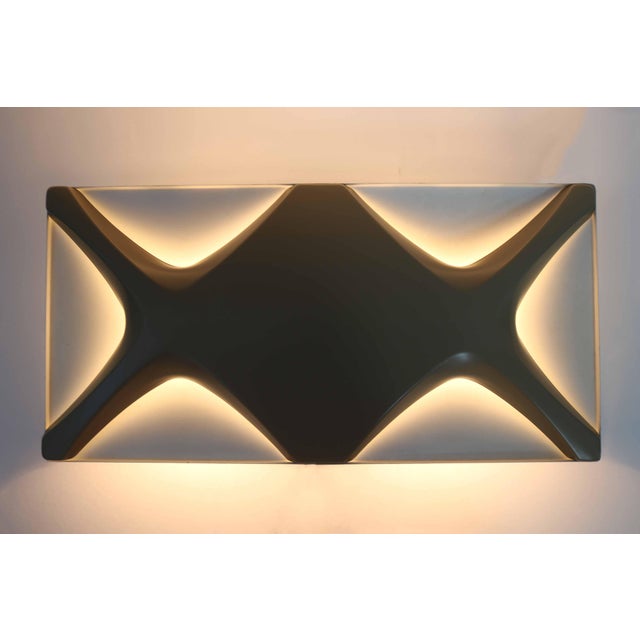 Tan Large Cross Oyster Wall Lamp by Klaus Link for Neuhaus Leuchten, 1960s For Sale - Image 8 of 11