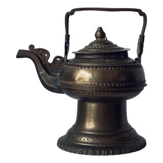 Antique 19th Century Brass Kendi Kettle, Minangkabau, West Sumatra, Indonesia For Sale